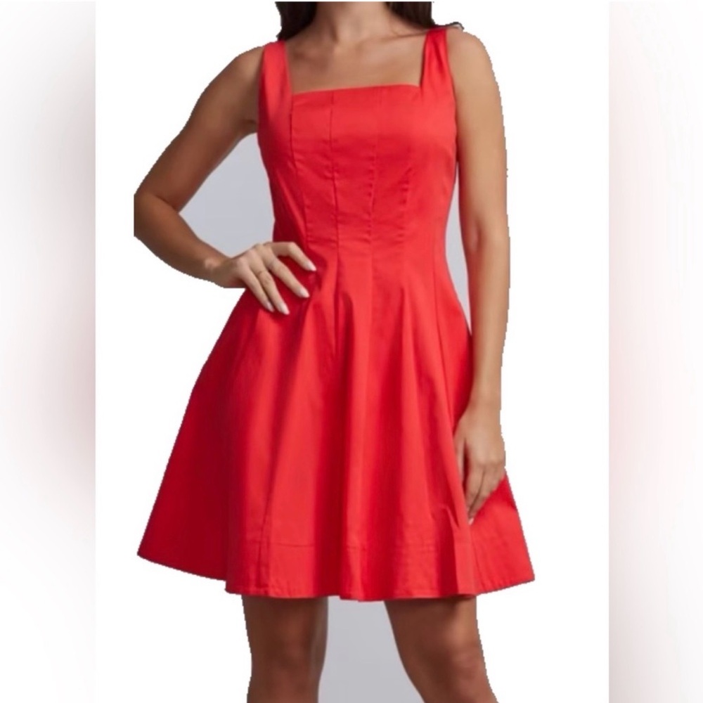 New York & Company Vibrant Red Mini Dress